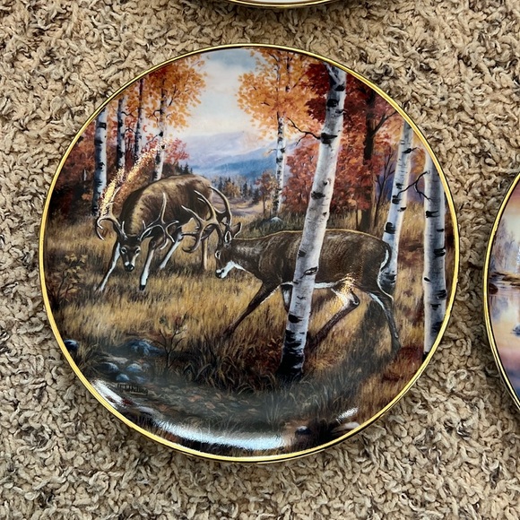 JL Whiting limited edition Franklin Mint- set of 6 collector plates. Deer - Picture 2 of 10